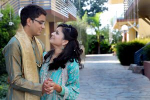 Couple enjoying a pre-wedding shoot in Faridabad, captured by top professional photographers.