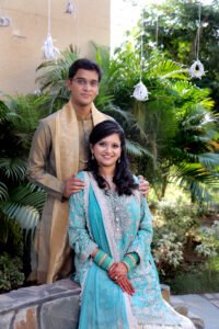 Couple sharing a romantic moment during their pre-wedding photoshoot in Faridabad.