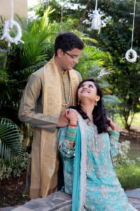 Artistic pre-wedding couple portraits in Faridabad shot by professional photographers.